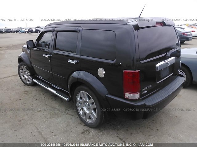 1D8GT58667W735943 - 2007 DODGE NITRO R/T BLACK photo 3