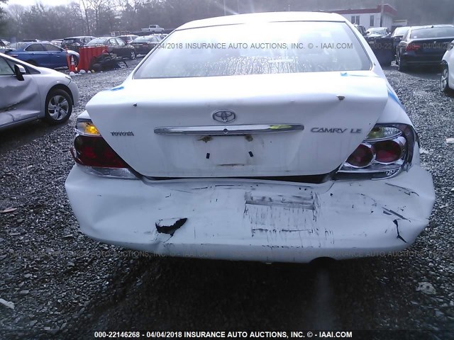 4T1BE32K66U699559 - 2006 TOYOTA CAMRY LE/XLE/SE WHITE photo 6