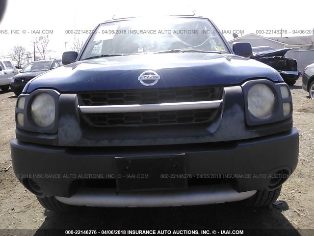 5N1ED28Y52C508316 - 2002 NISSAN XTERRA XE/SE BLUE photo 6