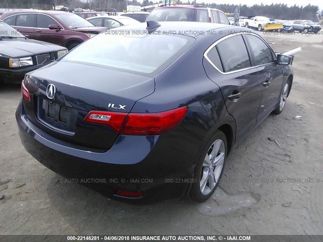 19VDE1F32EE011793 - 2014 ACURA ILX 20 BLUE photo 4