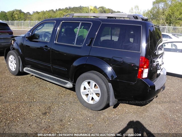 5N1AR18U08C611983 - 2008 NISSAN PATHFINDER S/LE/SE BLACK photo 3