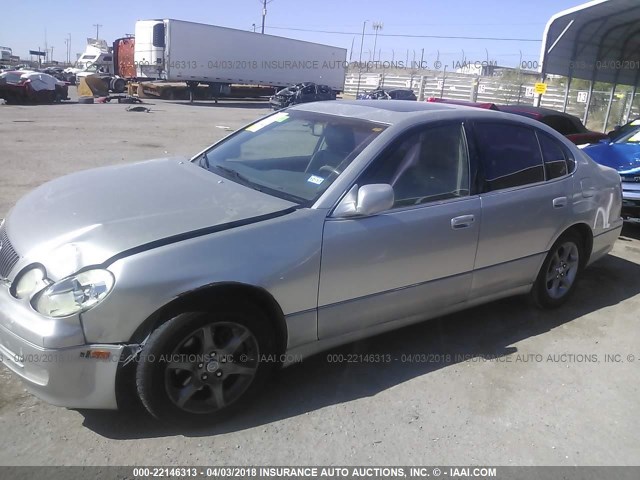 JT8BL69S310002753 - 2001 LEXUS GS 430 SILVER photo 2