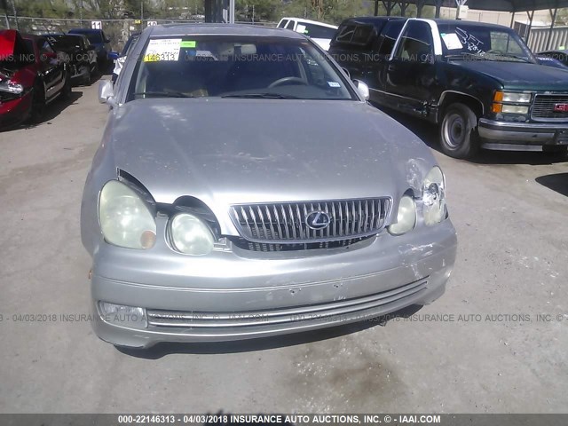 JT8BL69S310002753 - 2001 LEXUS GS 430 SILVER photo 6