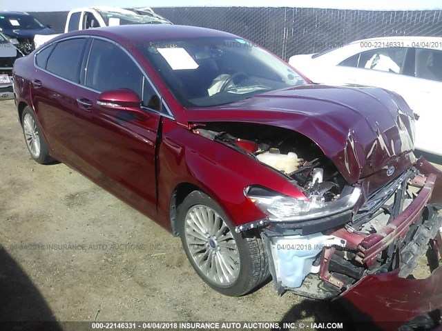 3FA6P0K97GR360674 - 2016 FORD FUSION TITANIUM RED photo 1