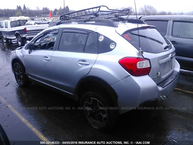 JF2GPAVC4E8214812 - 2014 SUBARU XV CROSSTREK 2.0 PREMIUM SILVER photo 3