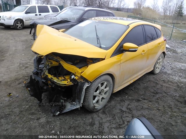 1FADP3L98DL191895 - 2013 FORD FOCUS ST YELLOW photo 2