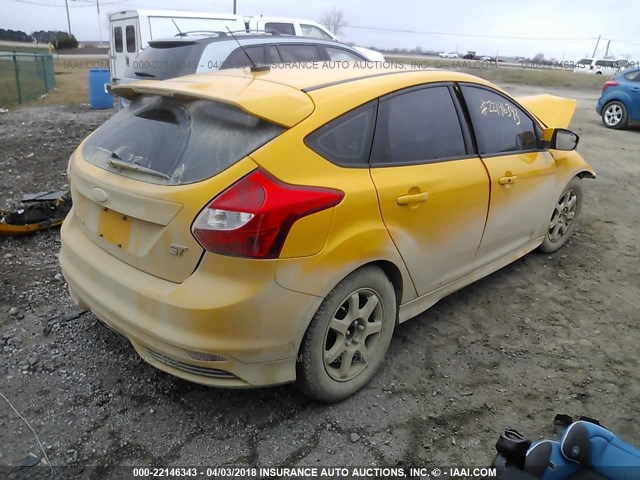 1FADP3L98DL191895 - 2013 FORD FOCUS ST YELLOW photo 4