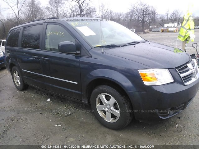 2D8HN54189R591753 - 2009 DODGE GRAND CARAVAN SXT Dark Blue photo 1