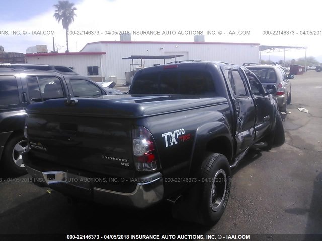 3TMJU4GN3BM122269 - 2011 TOYOTA TACOMA DOUBLE CAB PRERUNNER GRAY photo 4