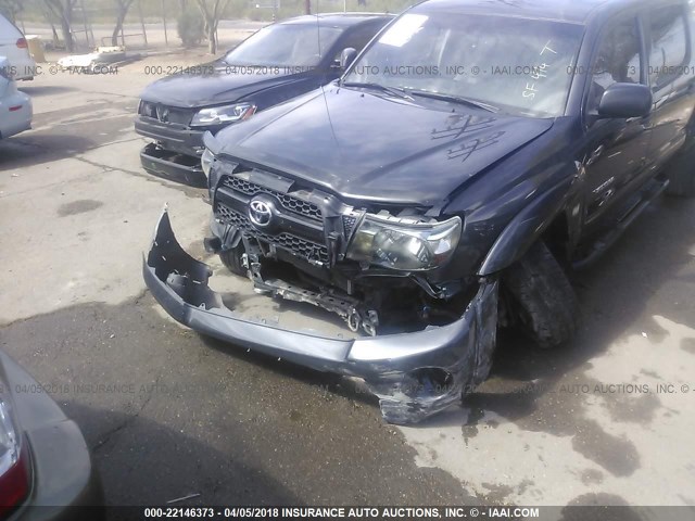 3TMJU4GN3BM122269 - 2011 TOYOTA TACOMA DOUBLE CAB PRERUNNER GRAY photo 6