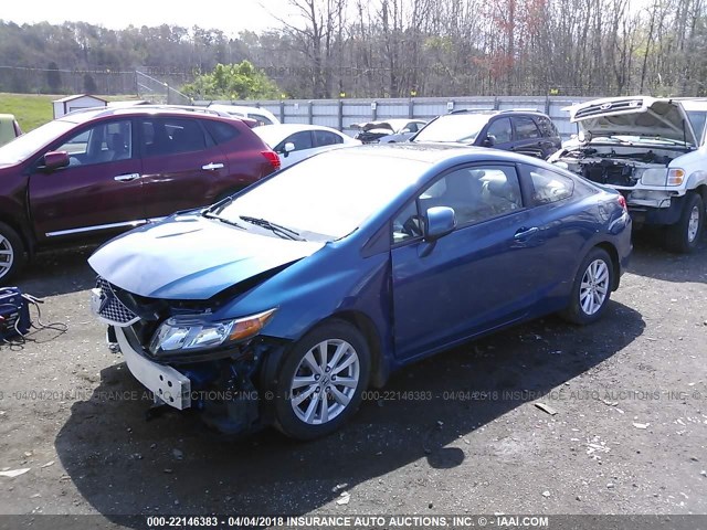 2HGFG3B15CH528454 - 2012 HONDA CIVIC EXL BLUE photo 2