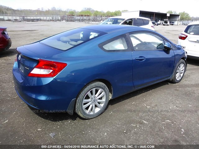 2HGFG3B15CH528454 - 2012 HONDA CIVIC EXL BLUE photo 4