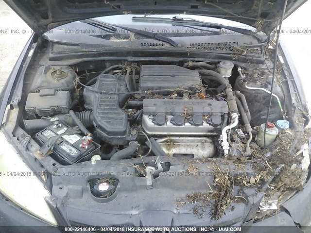 1HGES16325L027182 - 2005 HONDA CIVIC DX VP 黑色 照片 10