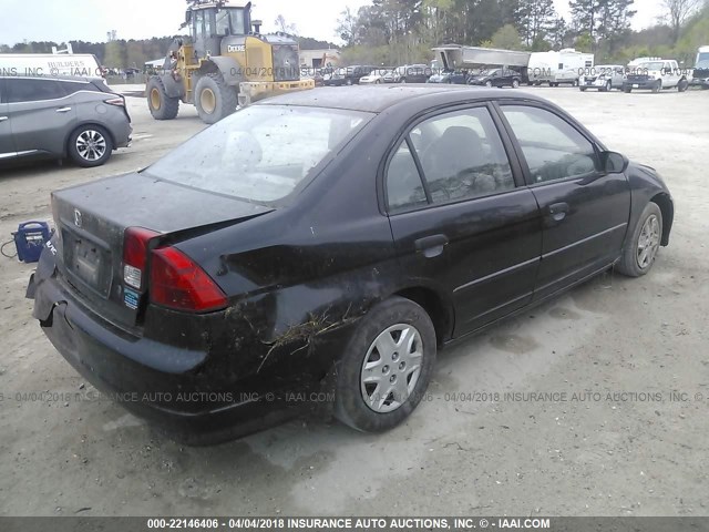 1HGES16325L027182 - 2005 HONDA CIVIC DX VP 黑色 照片 4