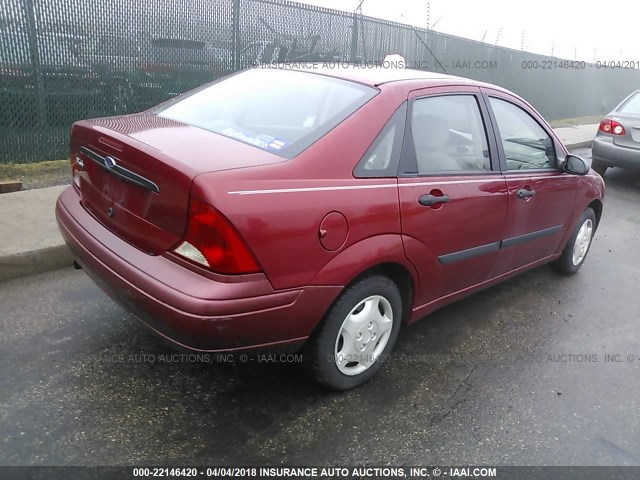 1FAFP33PX3W298077 - 2003 FORD FOCUS LX RED photo 4