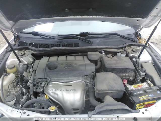 4T4BF3EK7BR107773 - 2011 TOYOTA CAMRY SE/LE/XLE SILVER photo 10