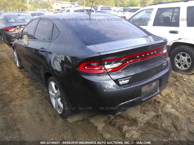 1C3CDFEB2ED826707 - 2014 DODGE DART GT BLACK photo 3