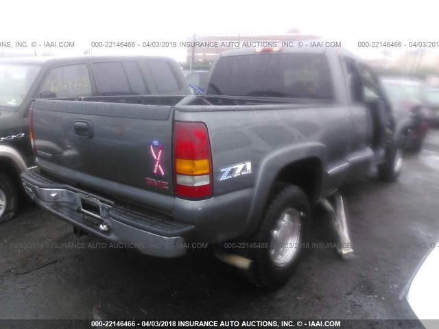 1GTEK19T21E158105 - 2001 GMC NEW SIERRA K1500 GRAY photo 4