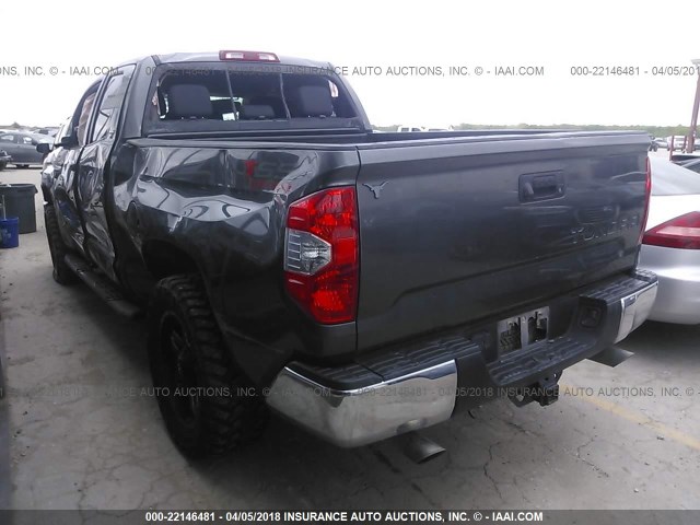 5TFRY5F16EX150559 - 2014 TOYOTA TUNDRA DOUBLE CAB SR/SR5 GRAY photo 3