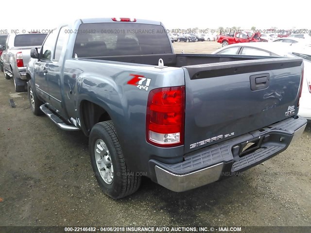 1GTEK19J07Z558549 - 2007 GMC NEW SIERRA K1500 Light Blue photo 3