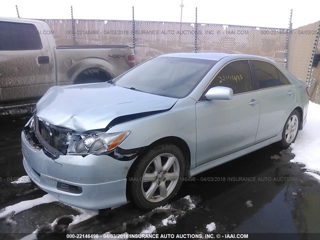 4T1BK46K58U570420 - 2008 TOYOTA CAMRY LE/XLE/SE Light Blue photo 2