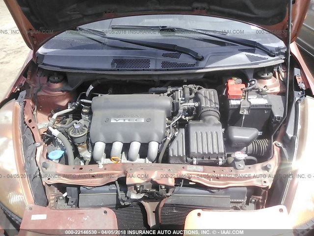 JHMGD38637S022973 - 2007 HONDA FIT S ნარინჯისფერი ფოტო 10