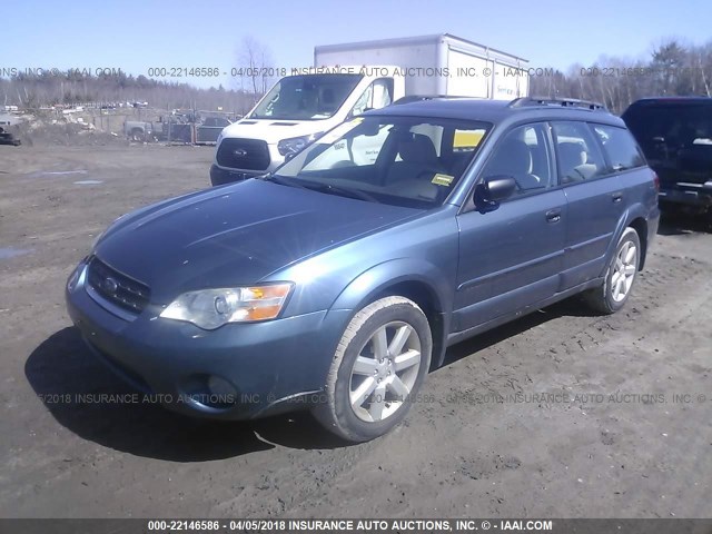 4S4BP61C767339849 - 2006 SUBARU LEGACY OUTBACK 2.5I BLUE photo 2