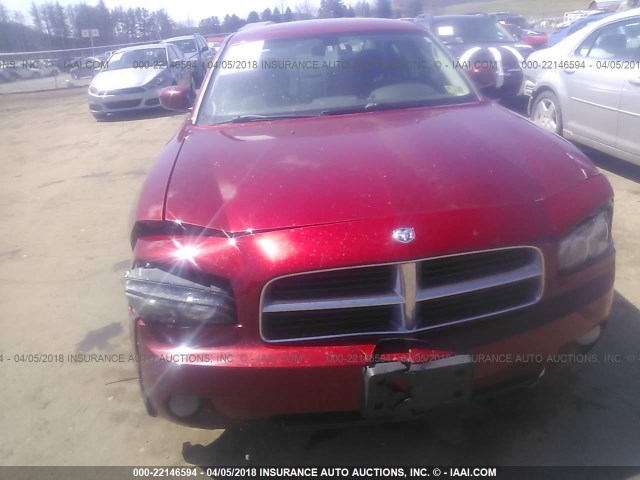 2B3CA3CV3AH222954 - 2010 DODGE CHARGER SXT MAROON photo 6