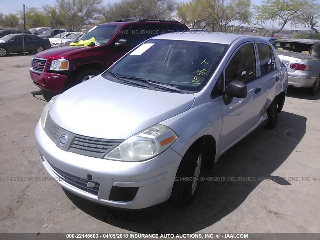 3N1CC11E89L443844 - 2009 NISSAN VERSA S/SL SILVER photo 2