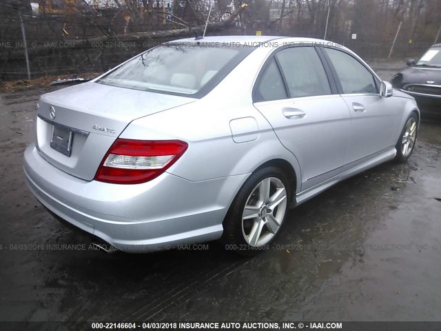 WDDGF8BB9BR140370 - 2011 MERCEDES-BENZ C 300 4MATIC SILVER photo 4