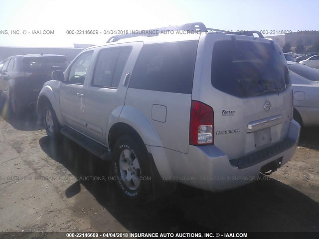 5N1AR18U37C646161 - 2007 NISSAN PATHFINDER LE/SE/XE SILVER photo 3