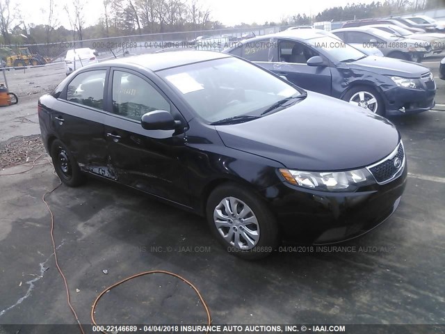 KNAFT4A23C5538379 - 2012 KIA FORTE LX BLACK photo 1