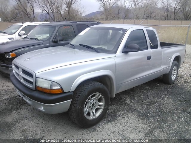 1D7HL32X03S211302 - 2003 DODGE DAKOTA SPORT SILVER photo 2