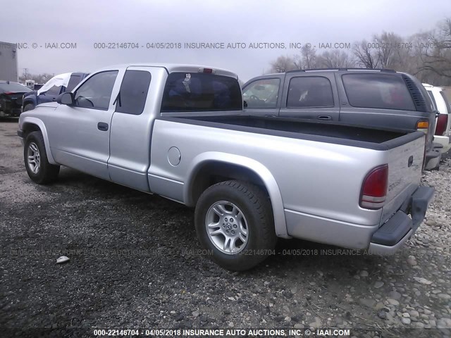 1D7HL32X03S211302 - 2003 DODGE DAKOTA SPORT SILVER photo 3