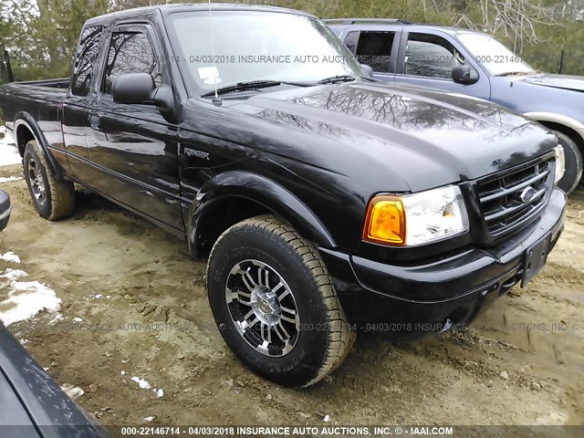 1FTZR45E13TA47503 - 2003 FORD RANGER SUPER CAB BLACK photo 1