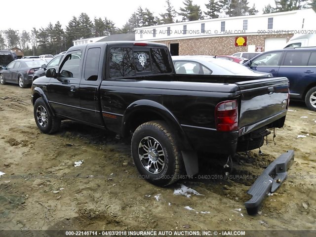 1FTZR45E13TA47503 - 2003 FORD RANGER SUPER CAB BLACK photo 3