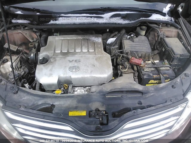 4T3BK3BB6AU040826 - 2010 TOYOTA VENZA BROWN photo 10