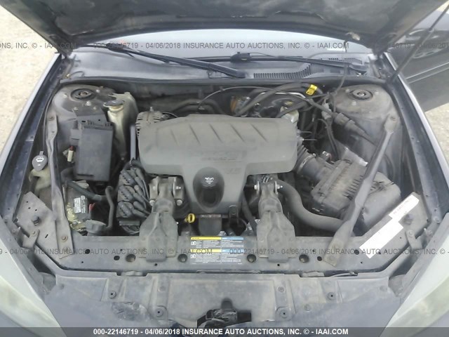 2G2WP552761195299 - 2006 PONTIAC GRAND PRIX BLACK photo 10