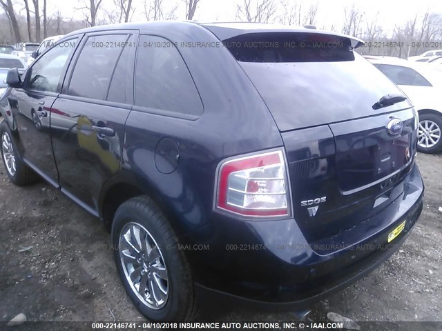 2FMDK38C79BA73479 - 2009 FORD EDGE SEL BLACK photo 3