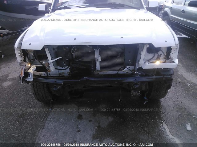 1FTKR4EE7APA47206 - 2010 FORD RANGER SUPER CAB WHITE photo 6