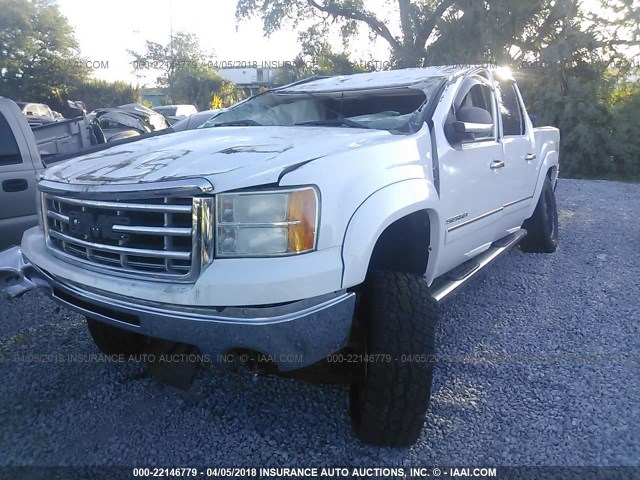 3GTP2VE39BG138210 - 2011 GMC SIERRA K1500 SLE WHITE photo 2