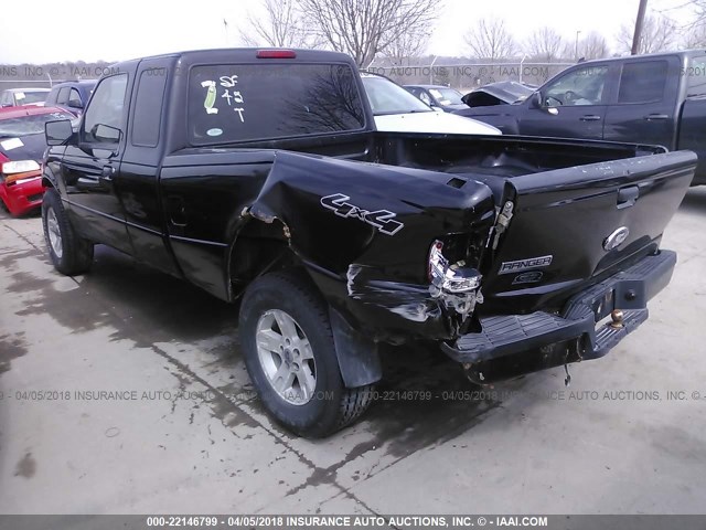 1FTYR15E58PA66422 - 2008 FORD RANGER SUPER CAB BLACK photo 3