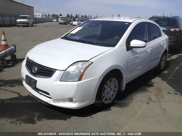 3N1AB6APXCL673983 - 2012 NISSAN SENTRA 2.0/2.0S/SR/2.0SL WHITE photo 2