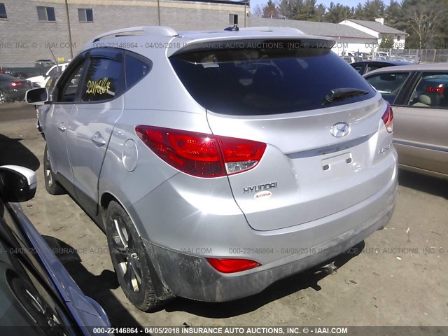 KM8JU3AC3BU285805 - 2011 HYUNDAI TUCSON GLS/LIMITED SILVER photo 3