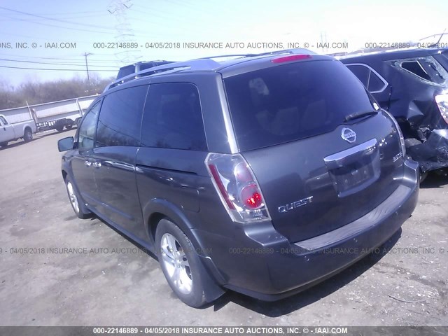 5N1BV28UX7N141731 - 2007 NISSAN QUEST S/SE/SL GRAY photo 3