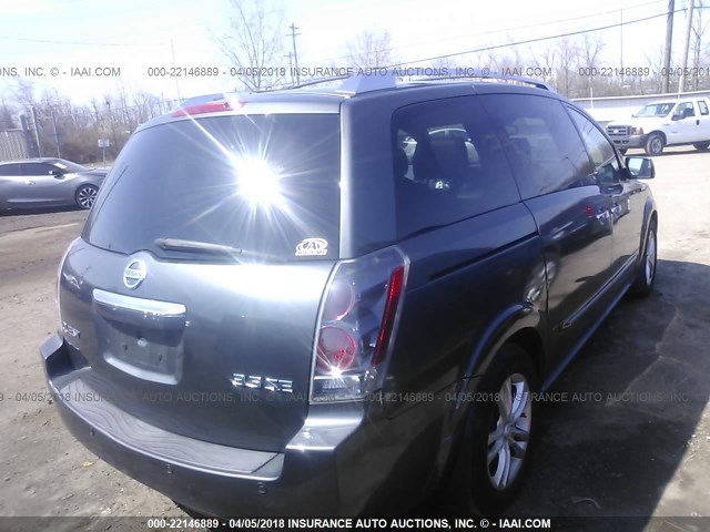 5N1BV28UX7N141731 - 2007 NISSAN QUEST S/SE/SL GRAY photo 4