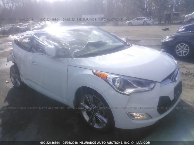 KMHTC6ADXGU288746 - 2016 HYUNDAI VELOSTER WHITE photo 1