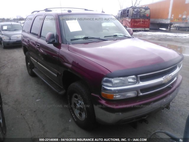 1GNEK13T95J136440 - 2005 CHEVROLET TAHOE K1500 MAROON photo 1