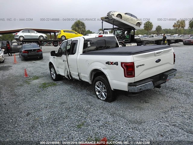 1FTFX1EG2FFA74589 - 2015 FORD F150 SUPER CAB WHITE photo 3