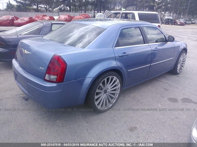 2C3LA43R27H861007 - 2007 CHRYSLER 300 BLUE photo 4